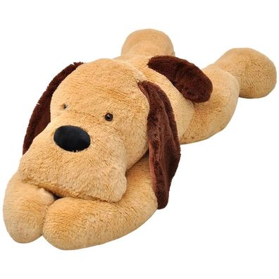 vidaXL Hund Kuscheltier Plüsch Braun 120 cm