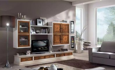 Italienische Holz Möbel Designer Anrichte Wohnwand Wohnzimmer Schrankwand