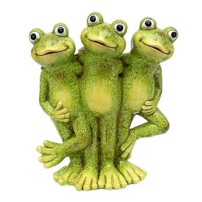 Lustige Keramik Froschgruppe "FROSCHBALETT" - Figuren grün niedlich Geschenk