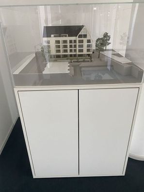 Vitrinenschrank, weiss, gebrauchte Büromöbel