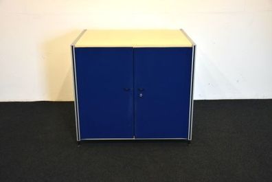 Sideboard 2OH, Ahorn/ blau, 2x Flügeltüren, gebraucht