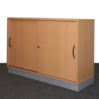 Febrü Sideboard 2OH, 120cm breit, Ahorn, Schiebetüren, gebraucht