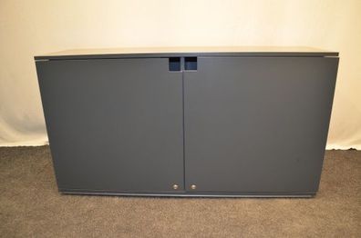 Sideboard 2OH, grau, 76x118, 2x Flügeltür, verschließbar, gebrauchte Büromöbel