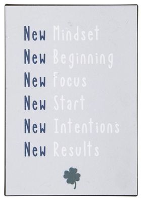 Metallschild 'New Mindset New Beginning' 70019-00 1 St