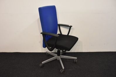 Sedus Drehstuhl, Stoffbezug blau Sitzfläche schwarz, gebraucht