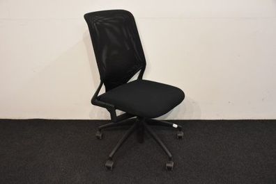 VITRA" Bürodrehstuhl, Textilbezug schwarz mit Netzrückenteil, gebraucht