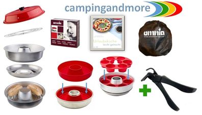 Omnia Backofen mega-set Camping Silikon Aufbackgitter Tasche + Muffin
