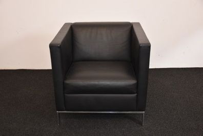 Walter Knoll Design Model Foster 501 Sessel Leder schwarz, gebraucht