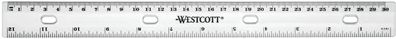 Westcott Lineal 30cm aus transparentem Kunststoff