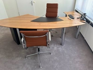 Komplettbüro, Buche, 11-teilig, gebraucht