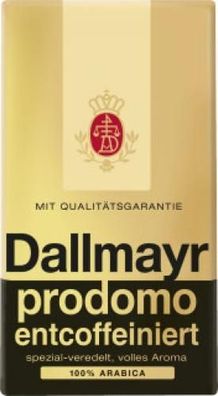 Dallmayr Prodomo entcoffeiniert gemahlen 500g