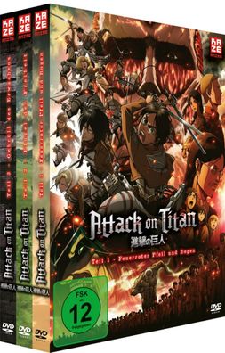 Attack on Titan - Anime Movie Trilogie - Bundle - DVD - NEU