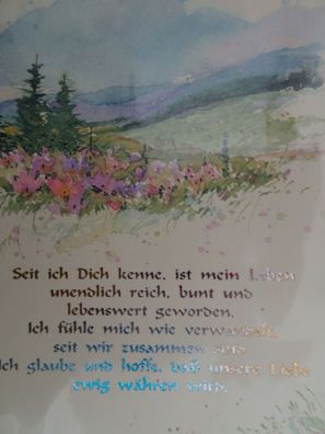 alte Grußkarte aus DM-Zeit Liebe Seit ich Dich kenne Poesie Dominique Verlag