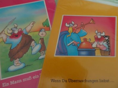 alte Grußkarten Dik Browne Hägar Horrible 1986 West Germany