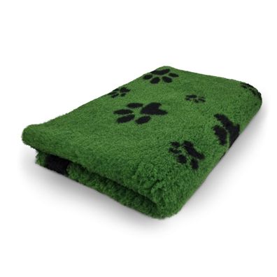 Vet Bed Hundedecke Hundebett Schlafplatz 150 x 100 cm grün schwarze Pfoten