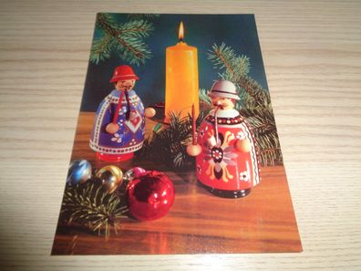 6416/ Weihnachtskarte-Räuchermännchen-Weihnachts-und Neujahrsgrüße
