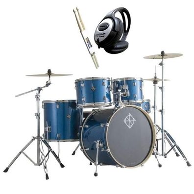 Dixon Spark Schlagzeug Set mit Kopfhörer und Sticks