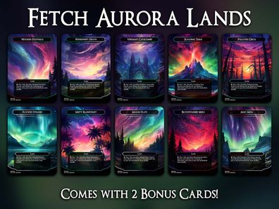 Fetch Aurora Lands Set (A) - MTG