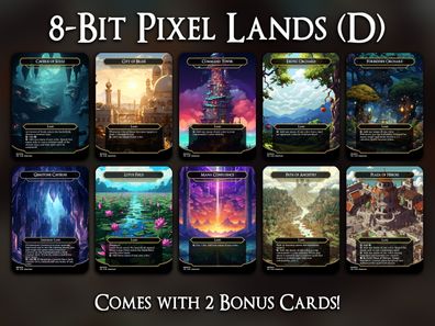 8-Bit Pixel Lands Set (D) - MTG