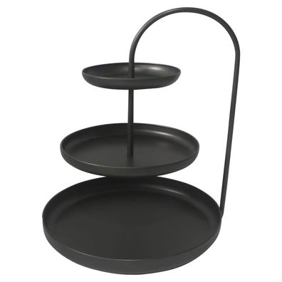 Lesli Living 3-stöckige Etagere Julie 41x29,5x55 cm Schwarz