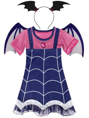 Vampirina Hauntley Cosplay Jumpsuit Kinder Halloween Onesie Cartoon Kleid Kostüm Set
