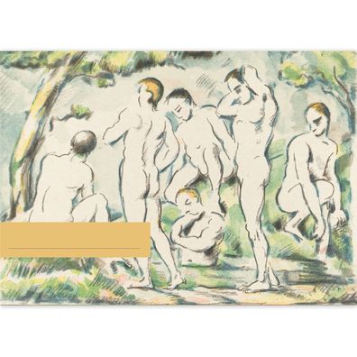 Frischer DIN A3 Malblock Motiv Paul Cézanne: Die Badenden 1897