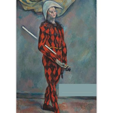 Klassischer DIN A3 Malblock Kunst Motiv Paul Cézanne: Harlequin, 1888-1890