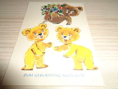 6449/ Ansichtskarte DDR , Geburtstag Glückwunschkarte -Bummi