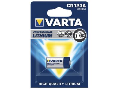 Lithium-Photobatterie VARTA CR 123A, 3 V, 1er-Blister