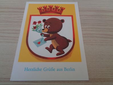6463/ Ansichtskarte DDR , Grußkarte -Berliner Bär