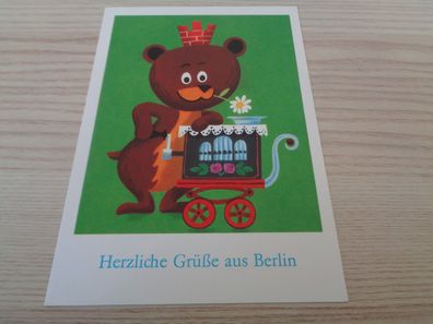 6464/ Ansichtskarte DDR , Grußkarte -Berliner Bär