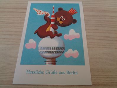 6465/ Ansichtskarte DDR , Grußkarte -Berliner Bär