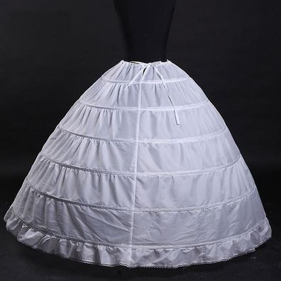 Women Underskirt Crinoline 6 Hoop Floor Length Underskirt For Wedding Dress