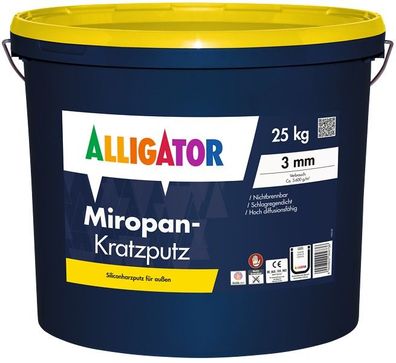 Alligator Miropan-Kratzputz 3 mm 25 kg weiß