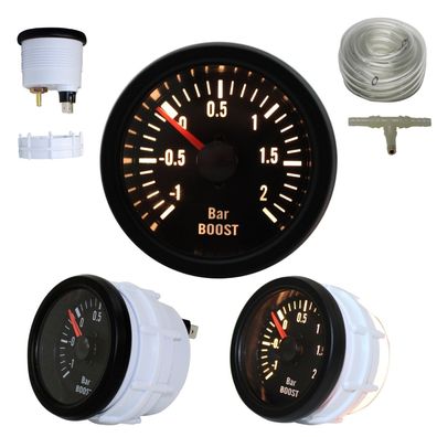 3 x Set Jom Youngtimer Zusatzinstrument Öldruck, Öltemperatur, Turbo 52mm Schwarz