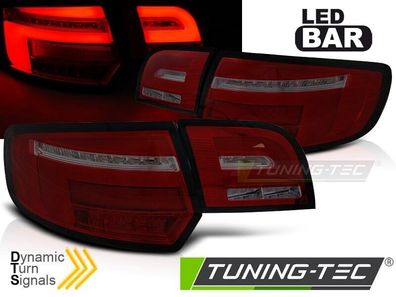 Audi A3 8P LED Rückleuchten Sportback Lightbar Rot-Smoke 2008-2012 Eu. Zugel.