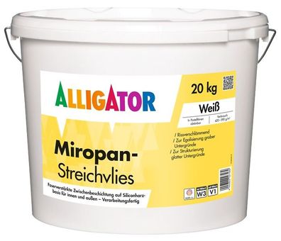 Alligator Miropan-Streichvlies 20 kg weiß