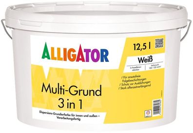 Alligator Multi-Grund 3 in 1 - 2,5 Liter weiß