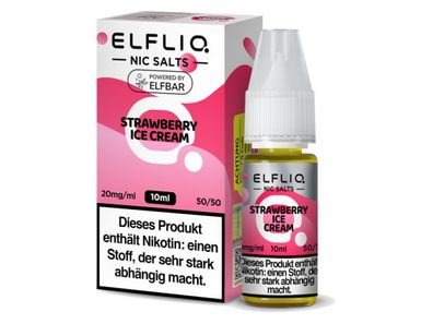 ELFLIQ - Strawberry Ice Cream - Nikotinsalz Liquid