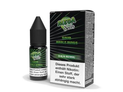 Mega Salts - Sour Apple Rings - Nikotinsalz Liquid 20 mg/ ml