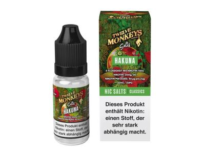 Twelve Monkeys - Hakuna - Nikotinsalz Liquid 20 mg/ ml