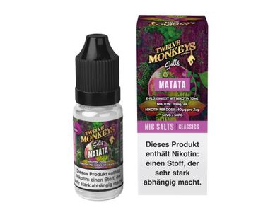 Twelve Monkeys - Matata - Nikotinsalz Liquid 20 mg/ ml