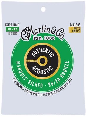 Martin MA180S - Marquis silked 80/20 Bronze 12-string - extra light (010-047) Saiten
