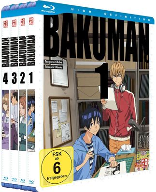 Bakuman - Staffel 1 - Gesamtausgabe - Bundle Vol.1-4 - Blu-Ray - NEU