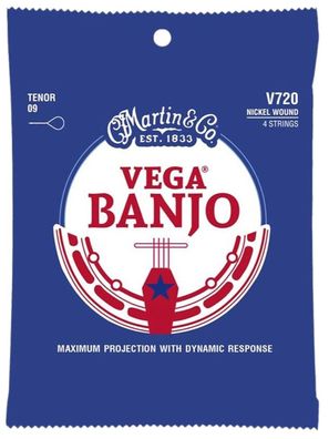 Martin V720 Vega Banjo - Saiten für Tenorbanjo 4-string (009-030)