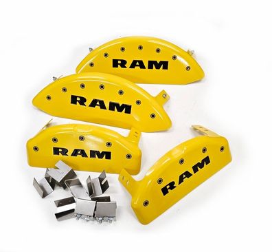 Bremssattel Cover "RAM" Gelb pulverbeschichtet RAM1500 Bj:2019+ (Gen.5)