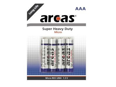 Micro-Batterie Super Heavy Duty 1,5V, Typ AAA/ R03, 4er-Pack