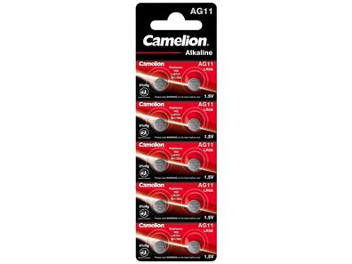 Knopfzelle Camelion, AG11, 1,5V, Alkaline, 10er-Blister