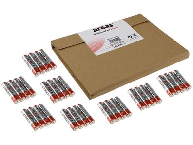 Micro-Batterien ARCAS AlkalineTyp AAA/ LR03, 1,5V, 36er Flat-Pack