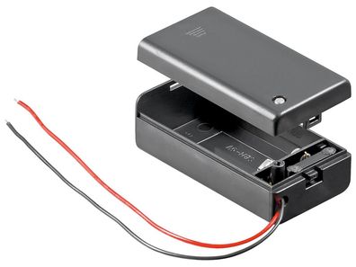 1x 9 V Block Batteriehalter